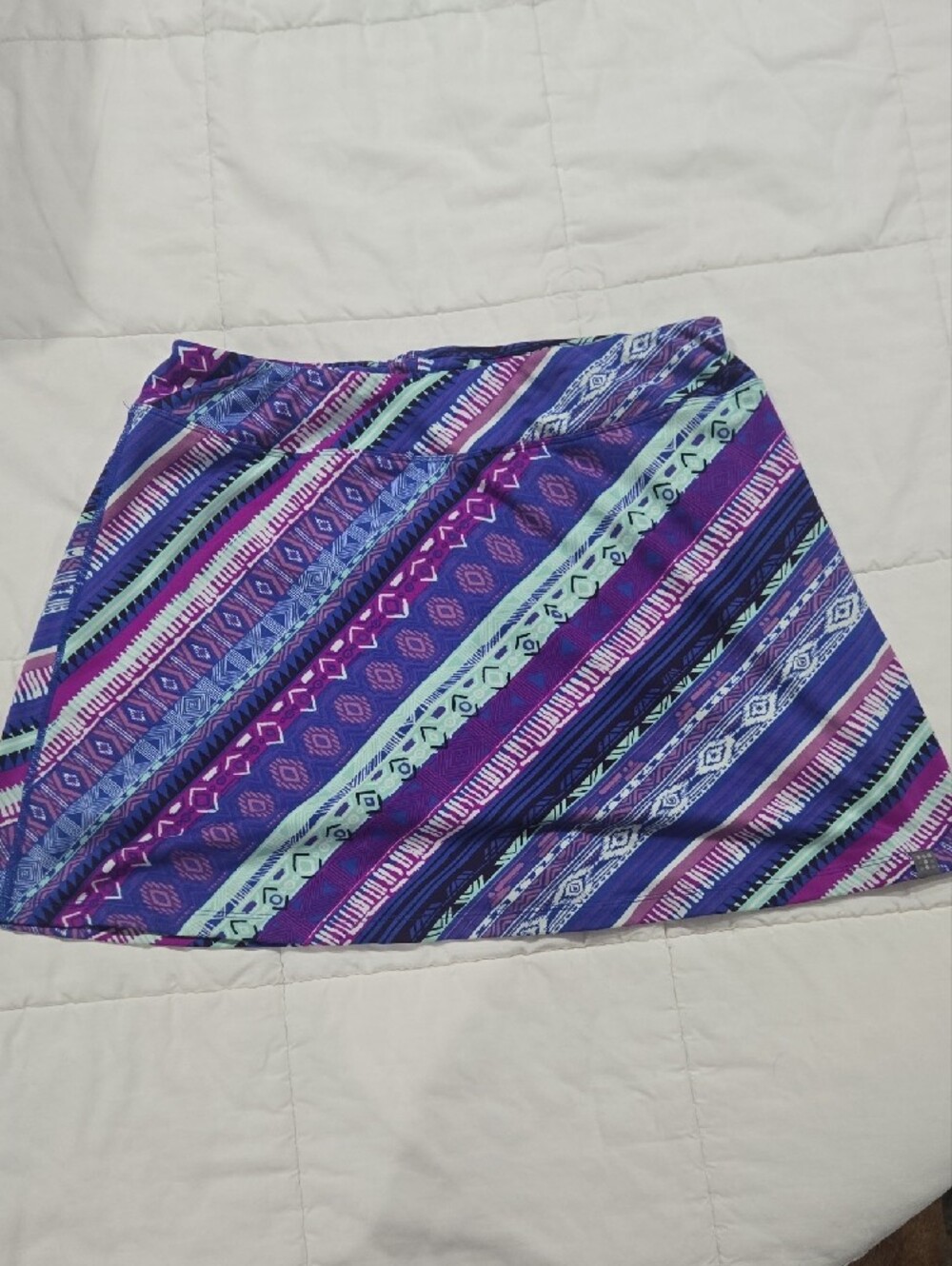 Title Nine Blue Skort with Multicolor Accents - Picture 2 of 4